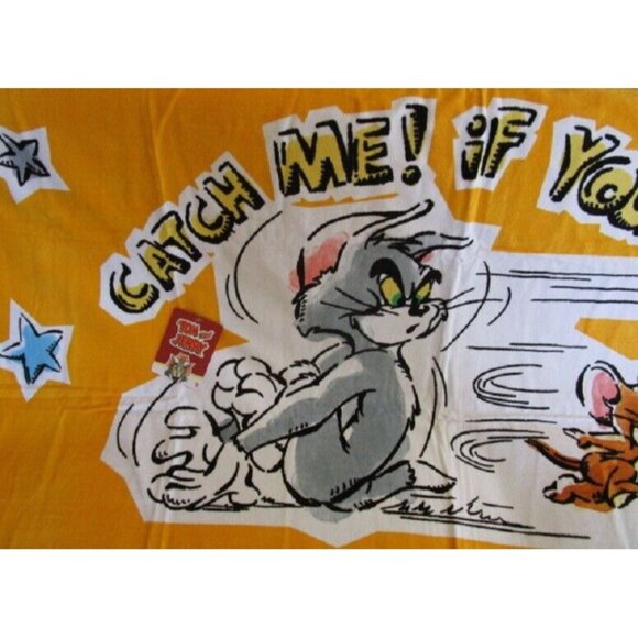 New Tom And Jerry Cartoon Beach Beth Pool Towel Gift Comic Cat Mouse Movie 28x58 - Picture 2 of 4